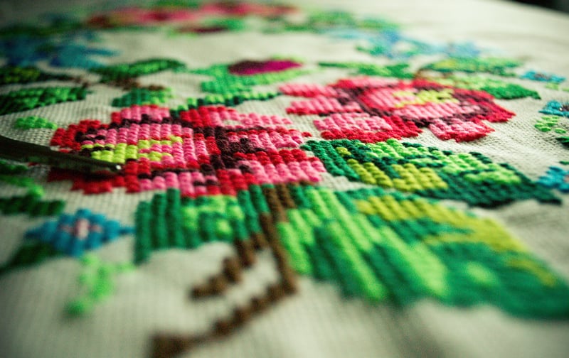 Hand-Embroidered Wall Art